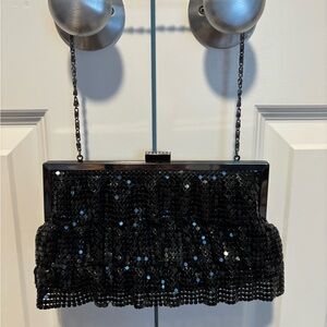 Jessica McClintock Black Sequined Bag